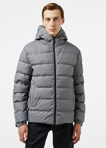 Серая зимняя куртка Lacoste