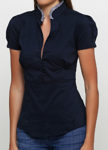 Тёмно-синяя блуза Tuwe