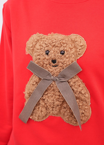 Червоний світшот EQUILIBRI однотонний аплікація, бант (355383097)