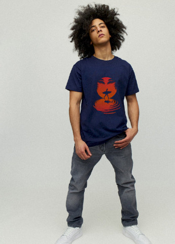 Темно-синяя футболка мужская YAPPI