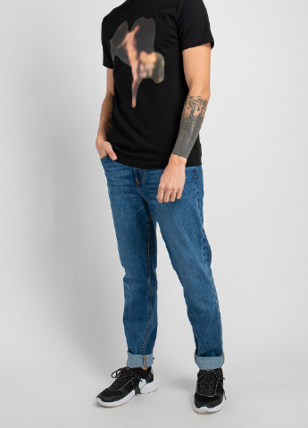 Черная черная футболка с принтом Off-White