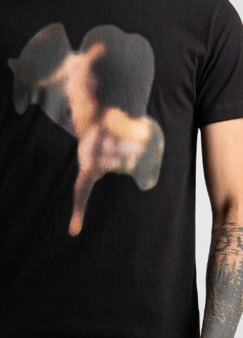 Черная черная футболка с принтом Off-White