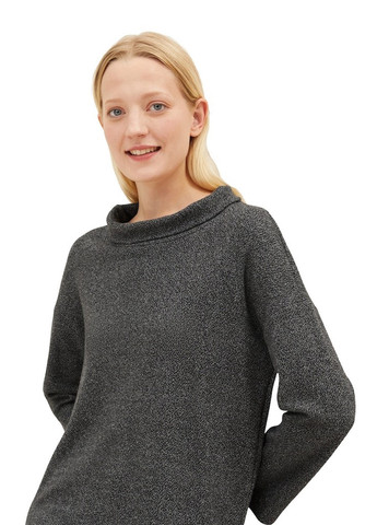 Темно-сірий світшот Tom Tailor меланж без декору (317631659)