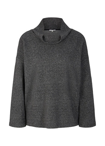 Темно-сірий світшот Tom Tailor меланж без декору (317631659)