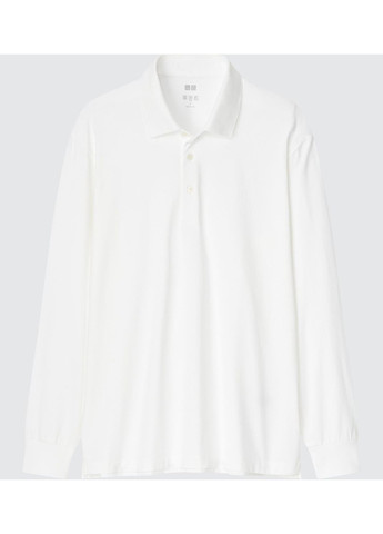 Белая футболка-поло для мужчин Uniqlo однотонная