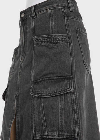 Графитовая джинсовая варенка юбка Replay карго