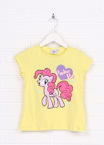 Желтая летняя футболка с коротким рукавом My Little Pony