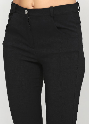 Черные кэжуал демисезонные прямые брюки ANVI
