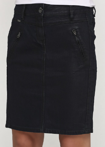 Темно-синяя джинсовая однотонная юбка Tom Tailor карандаш