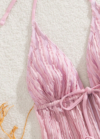 Рожевий літній купальник (топ, трусики) роздільний SHEIN