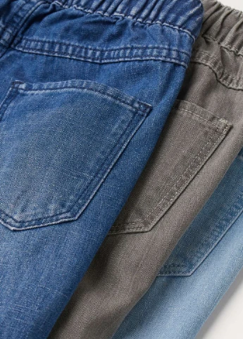 Комбинированные джинсовые демисезонные брюки H&M