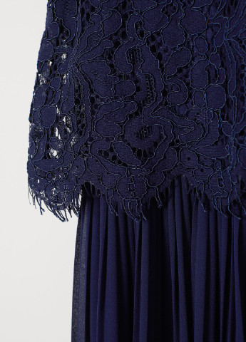 Темно-синее кэжуал платье H&M однотонное