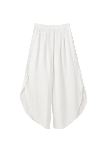 Белые кэжуал летние брюки Pull & Bear