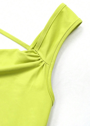 Салатова кежуал сукня з відкритою спиною SHEIN однотонна