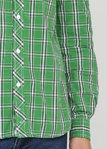 Сорочка Tom Tailor клітинка зелена кежуал бавовна