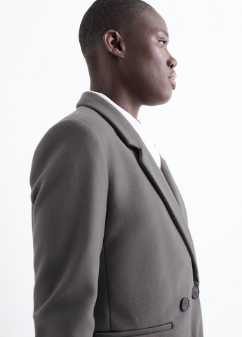 Сіре демісезонне Пальто двобортне C&A