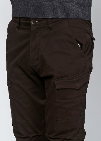 Темно-коричневые кэжуал демисезонные прямые брюки Jlab+Remix