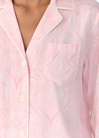 Розовая всесезон пижама (рубашка, брюки) рубашка + брюки Ralph Lauren
