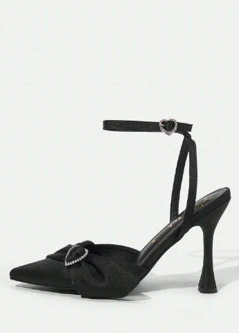 SHEIN Туфли слингбеки черный з текстиль, китай — лето (316158027)