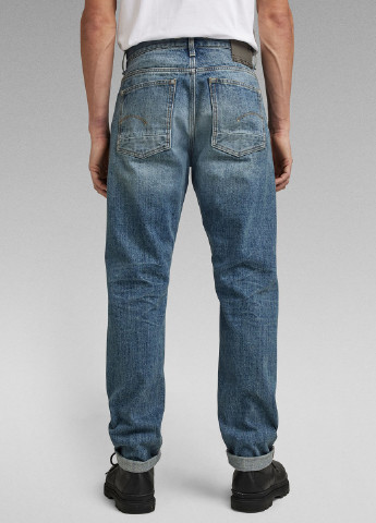 Синие демисезонные прямые джинсы G-Star Raw