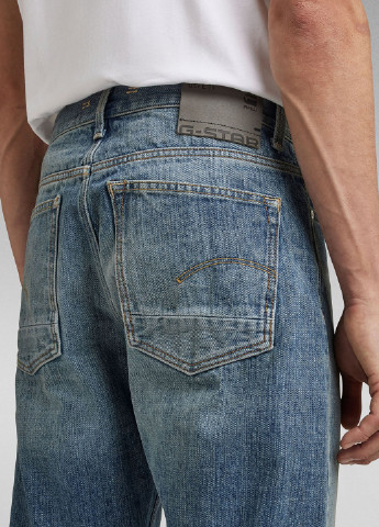 Синие демисезонные прямые джинсы G-Star Raw