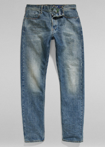 Синие демисезонные прямые джинсы G-Star Raw