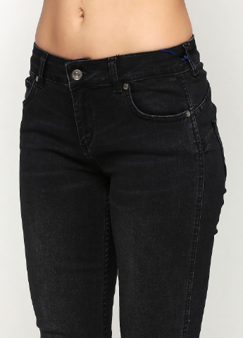 Джинси Liu-Jo завужені однотонні чорні джинсові бавовна
