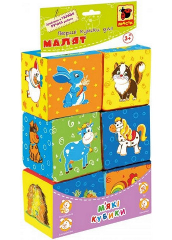 Набор мягких кубиков "Ферма" МС 090601-02 Macik (242445136)
