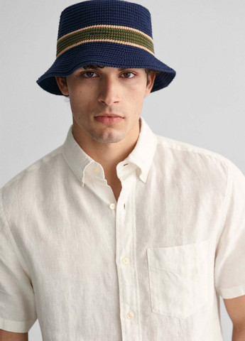 Белая кэжуал рубашка однотонная Gant