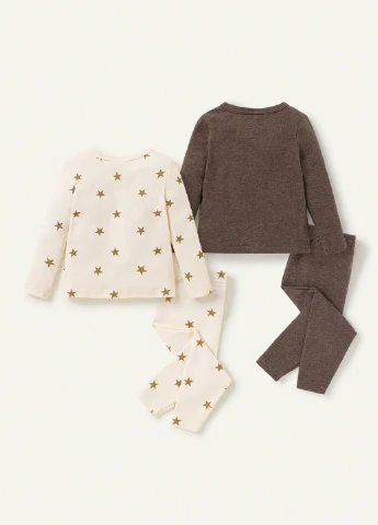Комбинированная всесезон пижама (2 лонгслива, 2 брюк) лонгслив + брюки SHEIN
