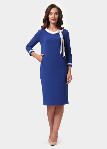 Синее деловое платье Alika Kruss однотонное