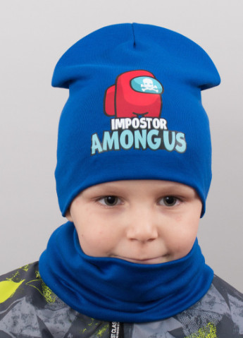 Детская шапка с хомутом КАНТА "Among" размер 52-56 синий (OC-589) Канта (222439485)