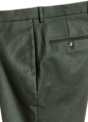 Хаки кэжуал демисезонные зауженные брюки H&M