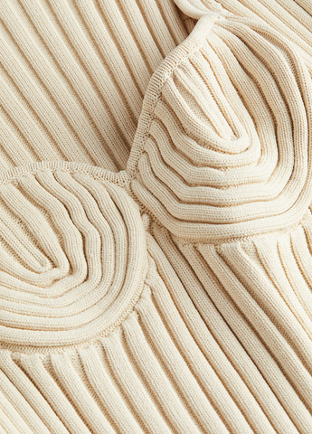 Світло-бежева кежуал сукня футляр H&M однотонна