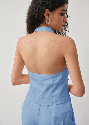 Светло-синяя блуза SHEIN