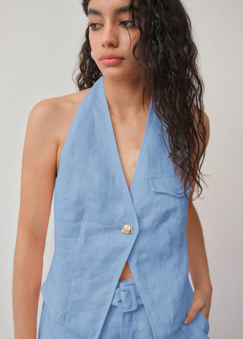 Светло-синяя блуза SHEIN