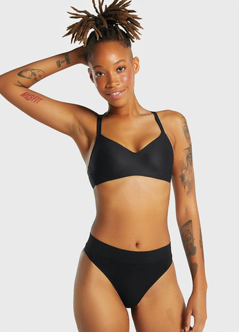 Чорний безшовний бюстгальтер Gymshark без кісточок нейлон