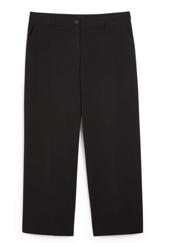 Черные кэжуал демисезонные прямые брюки C&A