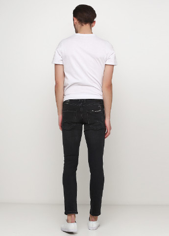 Черные демисезонные слим джинсы Solid