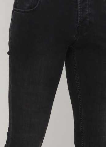 Черные демисезонные слим джинсы Solid