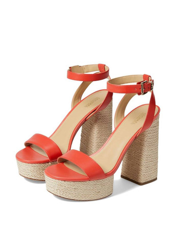 Красные босоножки Michael Kors с ремешком на плетеной подошве