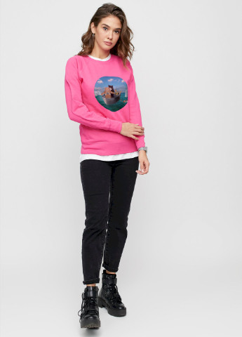 Розовый свитшот женский /no flis/ YAPPI рисунок (251374843)