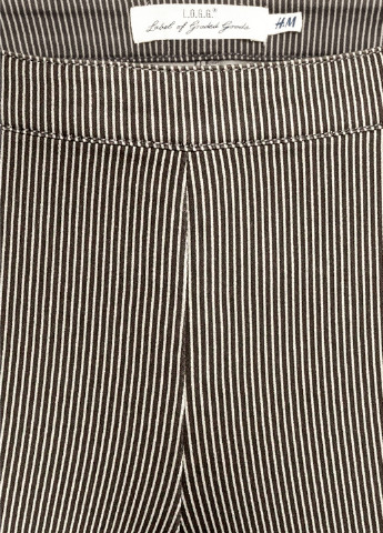 Черно-белые лосины,серый в белую полоску, H&M
