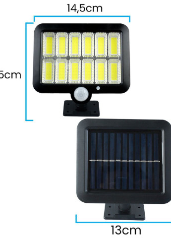 Вуличний акумуляторний світильник прожектор із датчиком руху на сонячній батареї GL-12 cob 2400mA Led (256442769)