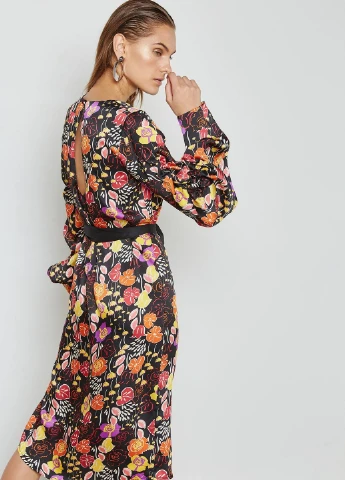 Чорна коктейльна сукня Mango однотонна