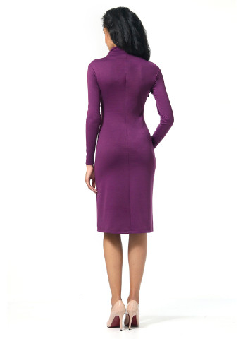 Фиолетовое кэжуал платье футляр FEM однотонное