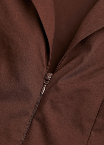 Темно-коричневое кэжуал платье рубашка H&M однотонное
