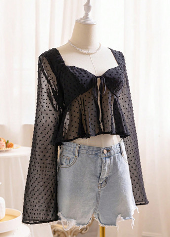 Чёрная блуза SHEIN