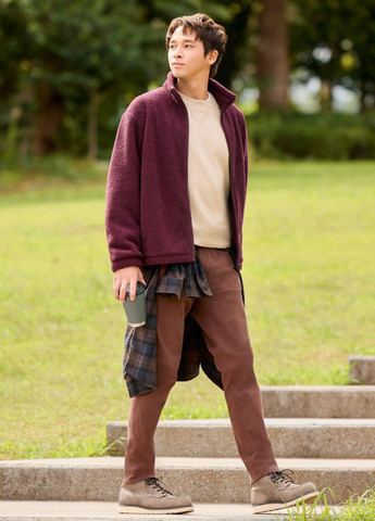 Бордова демісезонна куртка Uniqlo