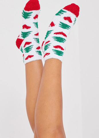 Білі шкарпетки PrettyLittleThing новорічні (313044917)